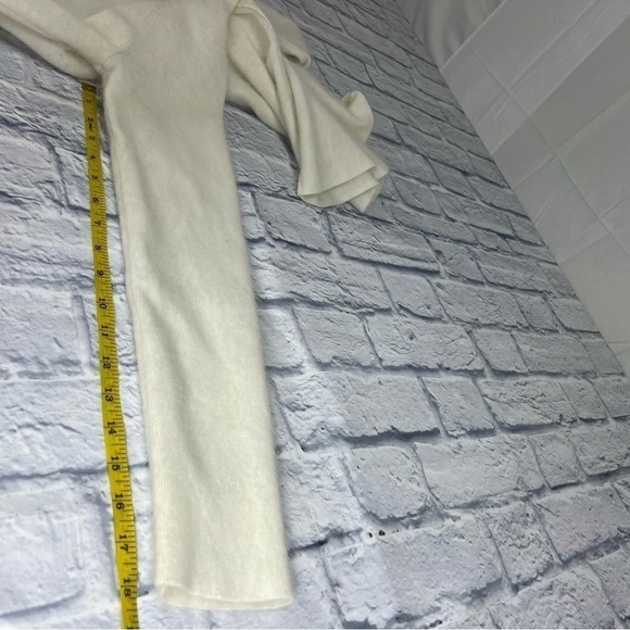 Alex Marie cream Cowl Neck Knit Sweater Rabbit Hair Nylon size large - Picture 6 of 9